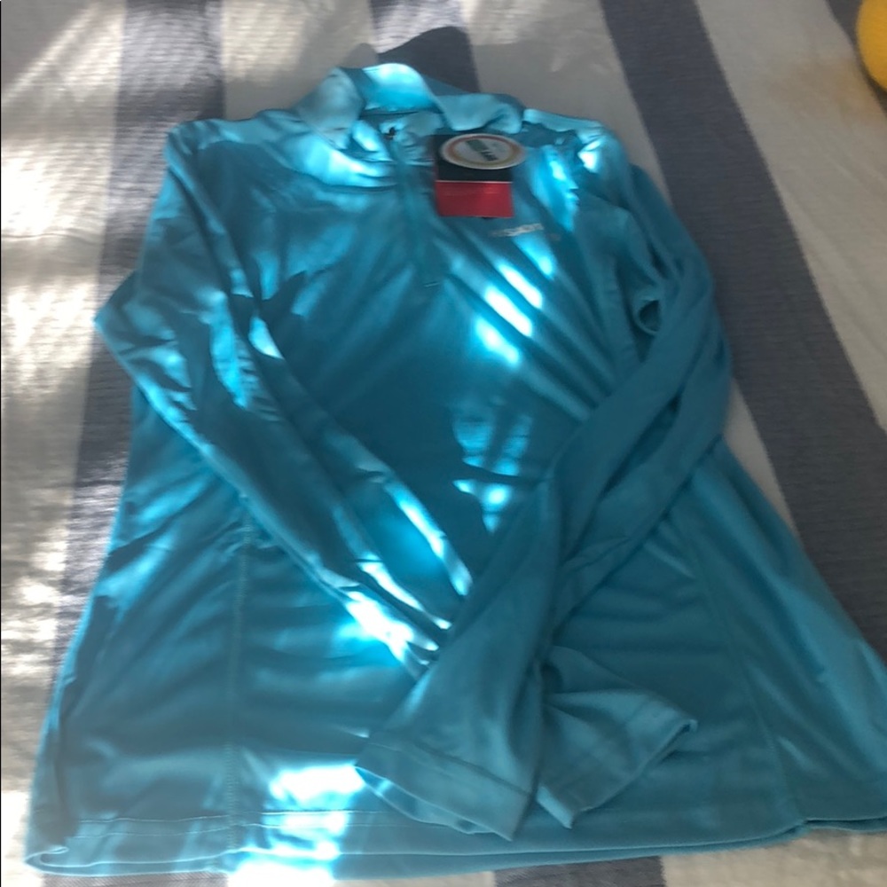 Blue 3/4 zip top